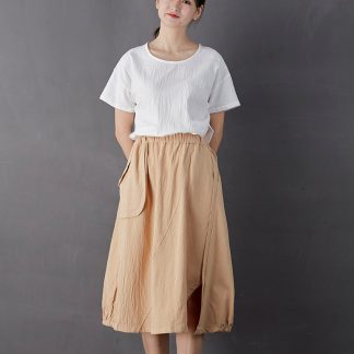Simple solid color skirt
