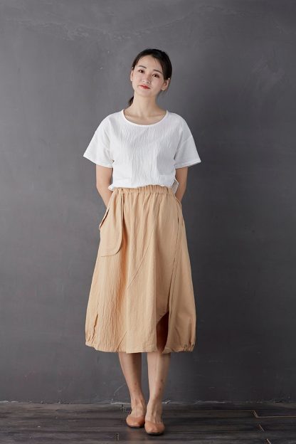 Simple solid color skirt