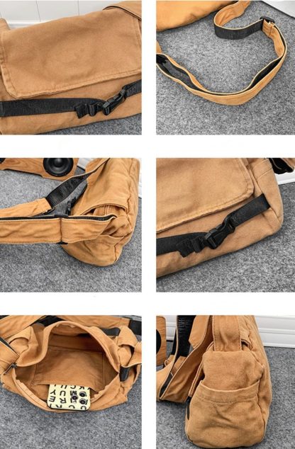 Vintage Canvas Crossbody Bag - Image 5