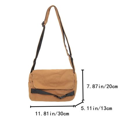 Vintage Canvas Crossbody Bag - Image 3