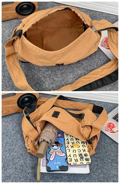 Vintage Canvas Crossbody Bag - Image 2