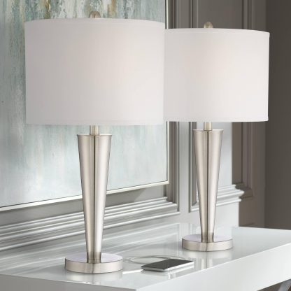 Modern simple metal cone table lamp - Image 9