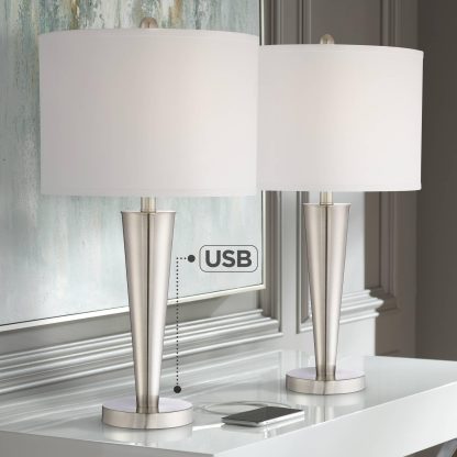 Modern simple metal cone table lamp - Image 3
