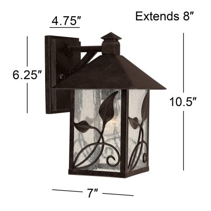 Pastoral Flower Wrought Iron Outdoor Wall Lamp - Image 4