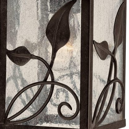 Pastoral Flower Wrought Iron Outdoor Wall Lamp - Image 3