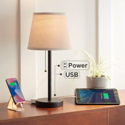 Retro simple fabric table lamp - Image 2