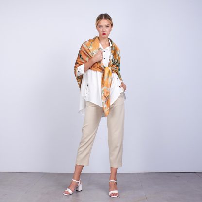 Art Collection Silk Scarf - Image 4