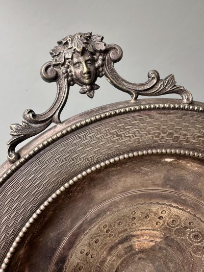 Vintage carved metal tray - Image 6