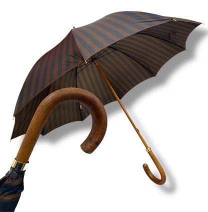 Retro striped long handle umbrella - Image 5