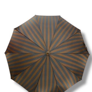 Retro striped long handle umbrella