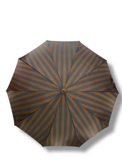 Retro striped long handle umbrella