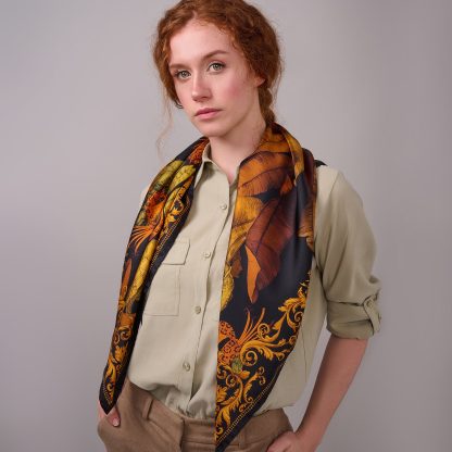 Vintage silk scarf - Image 4