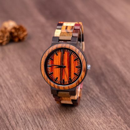 Creative splicing wooden watch - Image 6