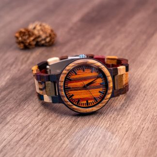 Creative splicing wooden watch