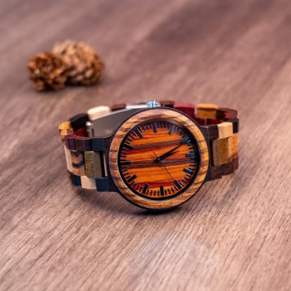 Creative splicing wooden watch