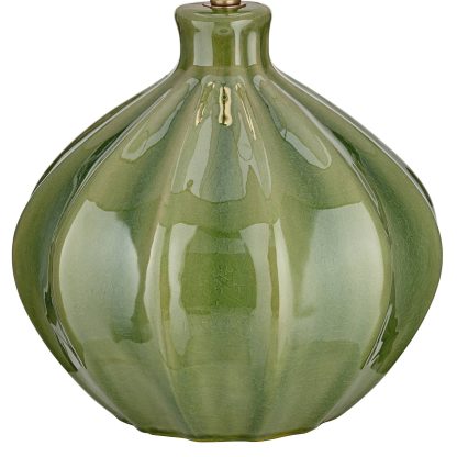 Simple ceramic linen shade table lamp - Image 4