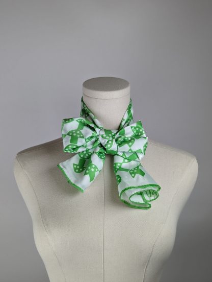 Fresh plaid silk long scarf - Image 4