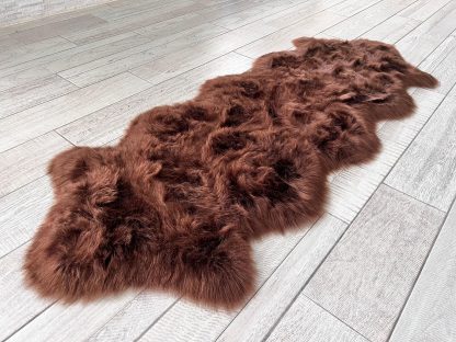 Warm brown faux wool carpet
