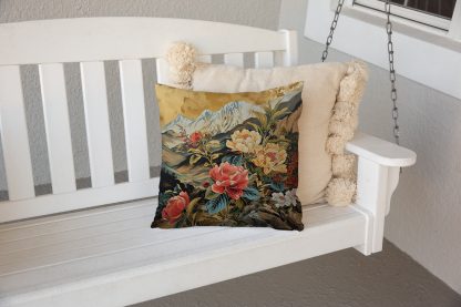 Chinese style landscape flower pillow - Image 6