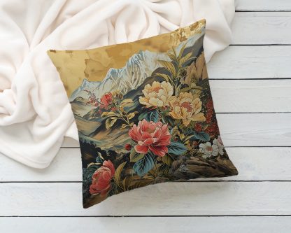 Chinese style landscape flower pillow - Image 5
