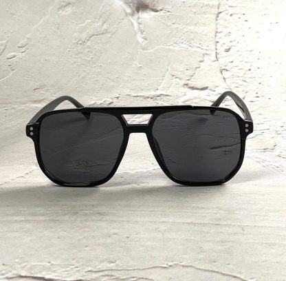 Cool black frame double beam sunglasses - Image 7