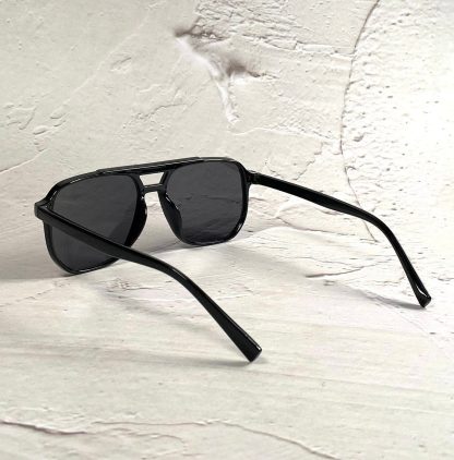 Cool black frame double beam sunglasses - Image 4