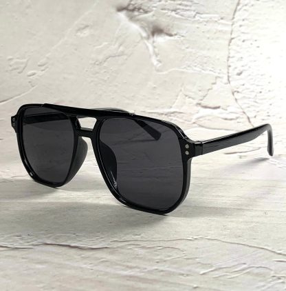 Cool black frame double beam sunglasses - Image 3
