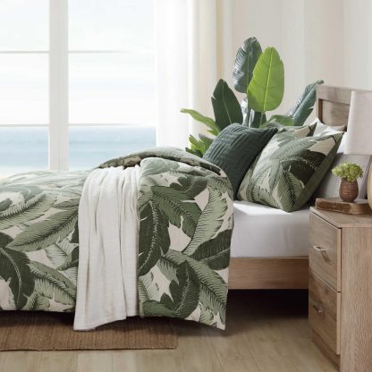 Tropical banana leaf bed cover three-piece set - Image 6