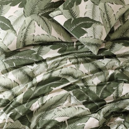 Tropical banana leaf bed cover three-piece set - Image 5