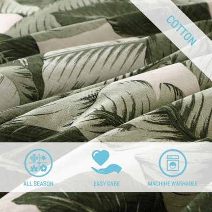 Tropical banana leaf bed cover three-piece set - Image 3