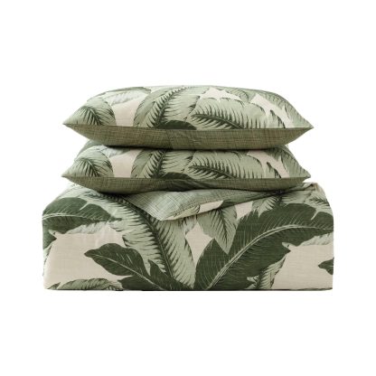 Tropical banana leaf bed cover three-piece set - Image 2