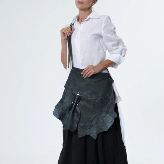 Retro distressed irregular crossbody bag