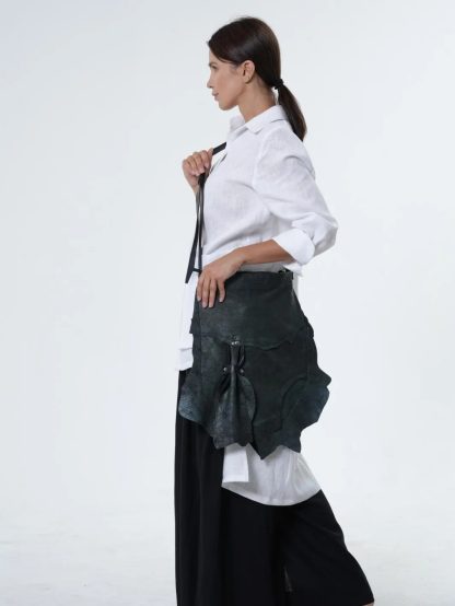 Retro distressed irregular crossbody bag - Image 3