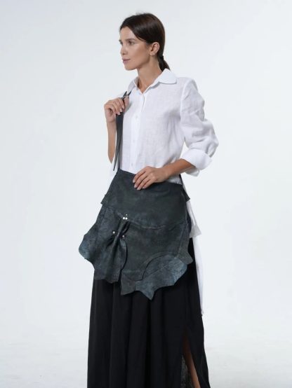 Retro distressed irregular crossbody bag - Image 2