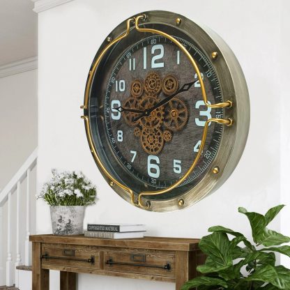 Industrial style metal gear wall clock - Image 5