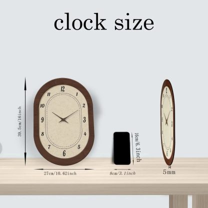 Retro oval wall clock - Image 5