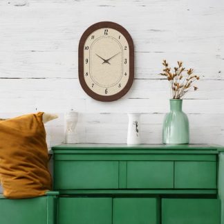 Retro oval wall clock