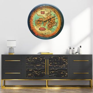 Retro marine gear wall clock