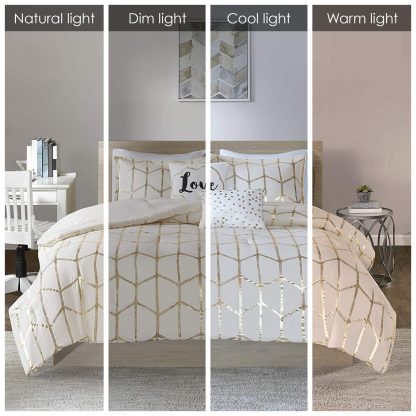 Gold geometric pattern bedding - Image 6