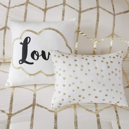 Gold geometric pattern bedding - Image 5