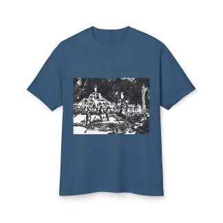 Artistic hand-painted print T-shirt