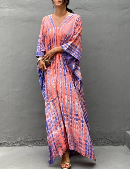 Tie-dye gradient robe dress - Image 7
