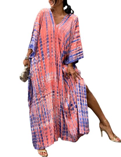 Tie-dye gradient robe dress - Image 6