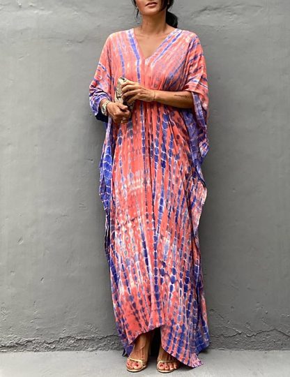 Tie-dye gradient robe dress - Image 2