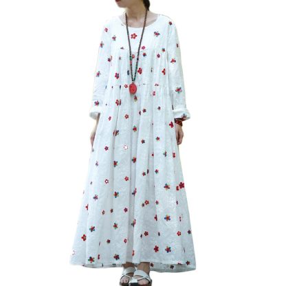 Embroidered waist long skirt - Image 6