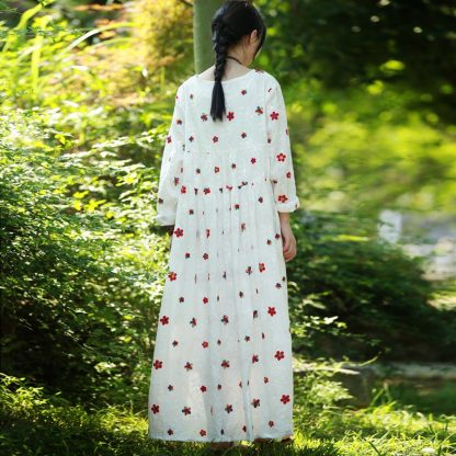 Embroidered waist long skirt - Image 2