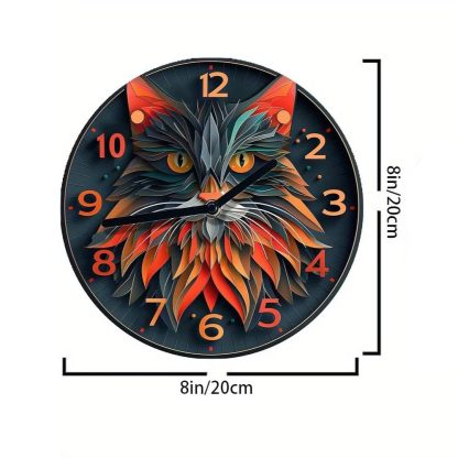 3D Art Cat Face Wall Clock - Image 4