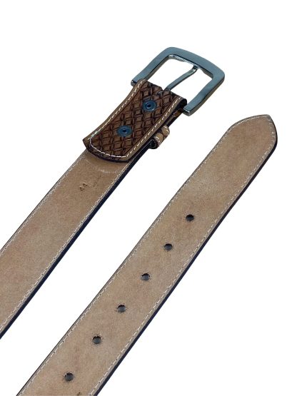 Hand-woven textured leather belt - Image 10