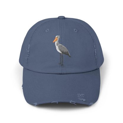 Shoebill embroidered distressed baseball cap - Image 3