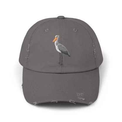 Shoebill embroidered distressed baseball cap - Image 2